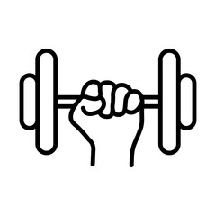 Weightlifting Barbell Icon Design