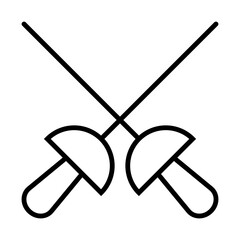 Fencing Sword Icon Design