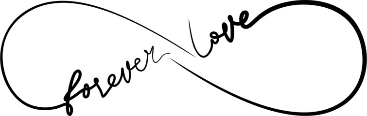infinity symbol vector illustration forever love
