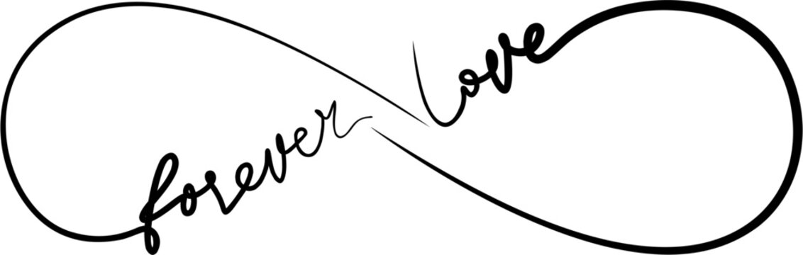 infinity symbol vector illustration forever love