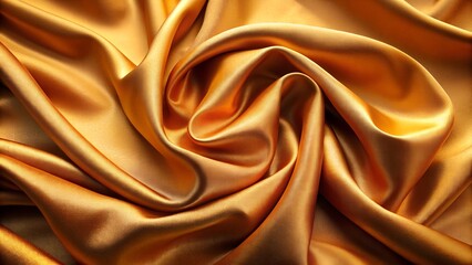 Obraz premium Golden Satin Fabric Draped Texture