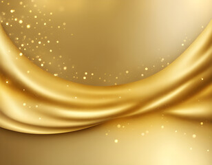 Realistic vector golden background. Shiny gold horizontal backdrop Glittering backround.