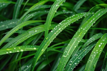 Wet grass close-up background