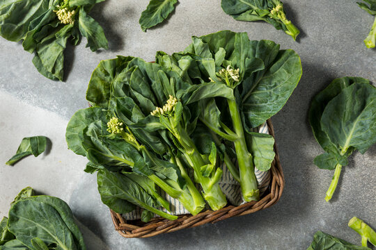 Raw Green Organic Asian Chinese Broccoli