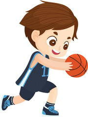 child playing basketball