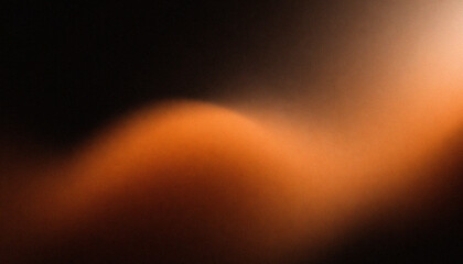 Abstract background, brown orange glowing grainy color gradient shape, noise texture effect
