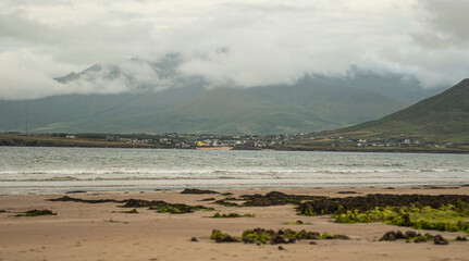 landscape with lake and mountains