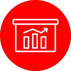 Statistics Vector Line White Circle Red