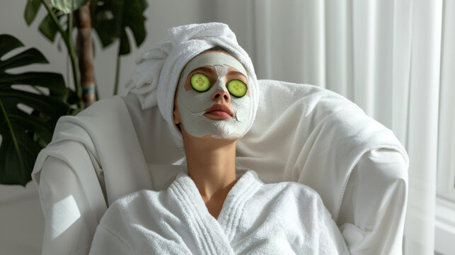Escape the Everyday: Adult Spa Day with Facial Mask and Soothing Cucumbers