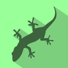 House lizard silhouette isolated on white background, home lizard logo design, with vector logo design. type of lizard or gecko logo