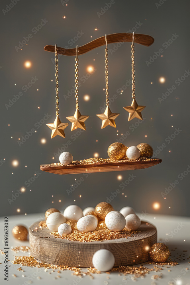 Poster creative animation of a rating scale with stars filling up from left to right, against a light gray 