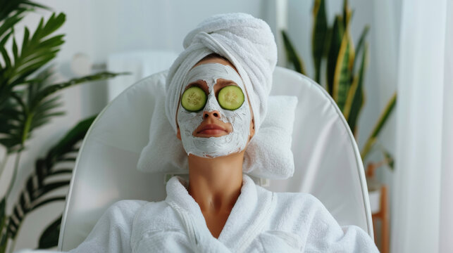 Unwind and De-Stress: Adult Spa Day with Facial Mask and Cooling Cucumbers