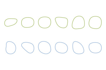 Outline blob shape design set