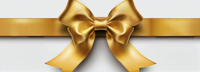 Gold Satin Ribbon Bow