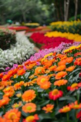 Colorful Flower Garden Path