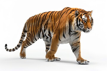 a tiger isolated on white background