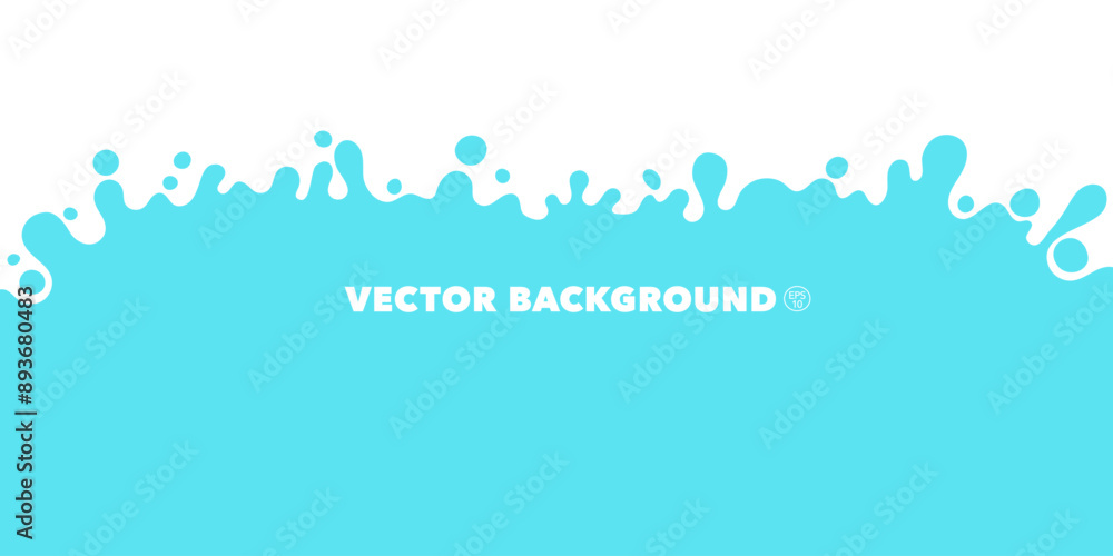 Poster vector border with liquid drops and splashes. abstract blotch shape background. minimalistic design 