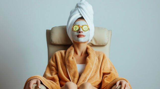 Spa Day Escape: Facial Mask, Cucumbers, and Total Relaxation for You