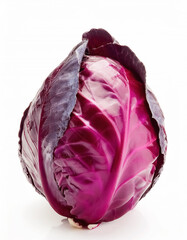 Obraz premium A lots of fresh Red Cabbage Vegetables organic isolated on white background.