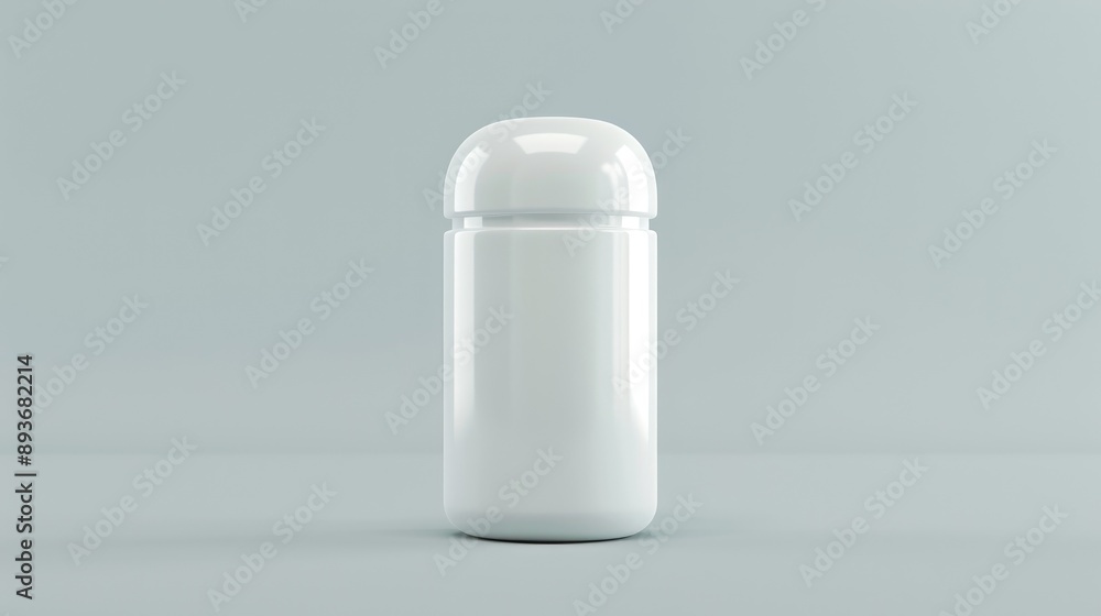 Wall mural Isolated white plastic pill container