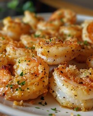 Fototapeta premium Garlic Parmesan Roasted Shrimp