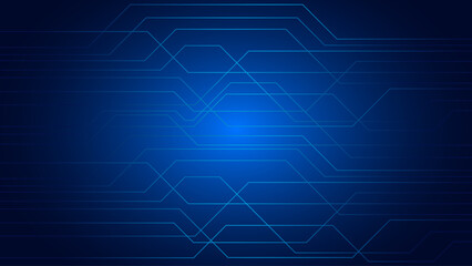 Abstract Technology Background Geometrical Shape Blue Color Backdrop
