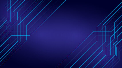 Abstract Technology Background Geometrical Shape Blue Color Backdrop