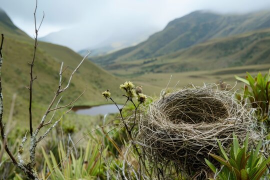 A bird nest in Colombia s Santurban Paramo