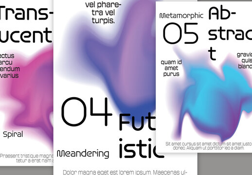 Flyer A4 Plasma Futuristic Glow Fluid Soft Gradient Shape