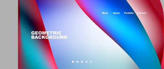 Bright multicolored geometric abstract shapes. Minimal trendy simplicity concept. Modern overlapping forms