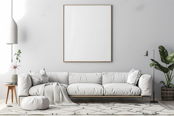 Minimalist Living Room with White Sofa