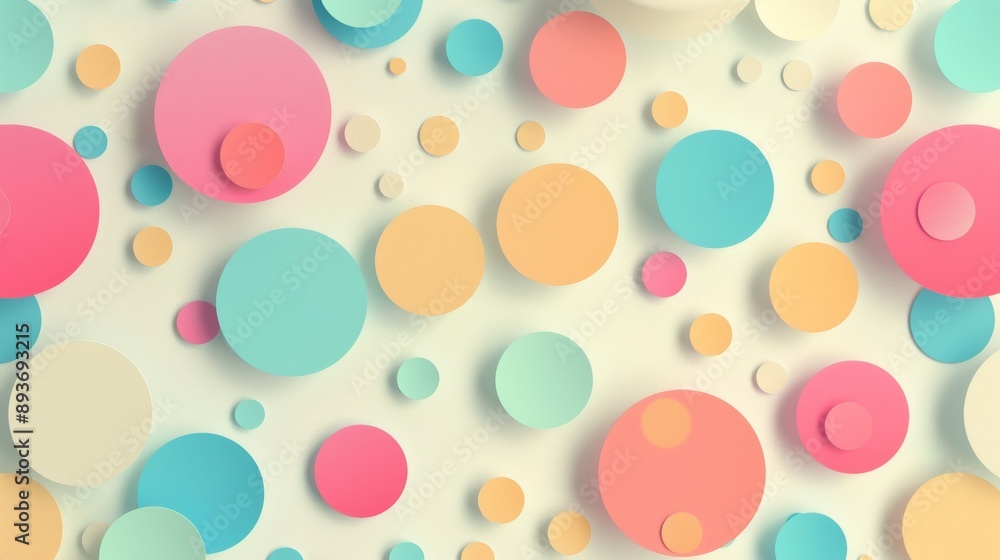 Poster a colorful background with many small circles of different colors