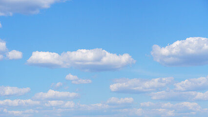 beautiful blue sky with soft white clouds for abstract background