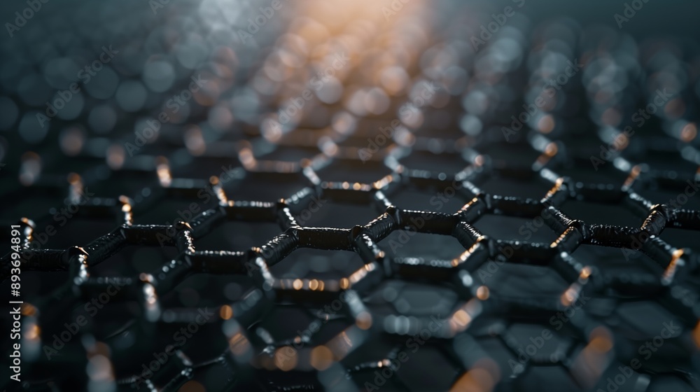 Poster abstract hexagonal pattern