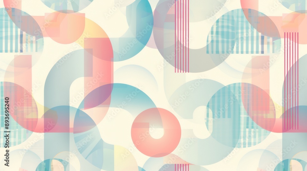 Poster a colorful abstract design with circles and lines