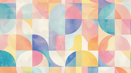 A colorful abstract painting with a lot of different shapes and colors