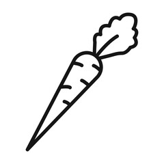 Carrot icon Black line art vector logo