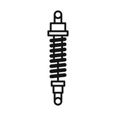 Obraz premium damper icon Black line art vector logo