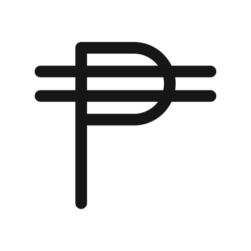 recommend clip art: Cuba peso icon Black line art vector logo