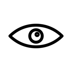 Eye icon (2) Black line art vector logo