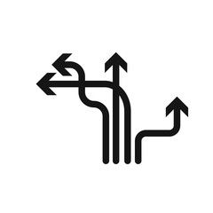 Flexibility icon Black line art vector logo