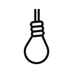 gallows icon Black line art vector logo
