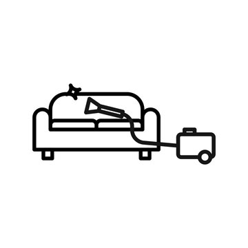 recommend clip art: Furniture dry cleaning icon Black line art vector logo