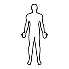 human body anatomy icon Black line art vector logo