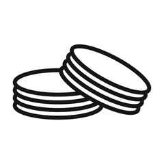 macarons icon Black line art vector logo