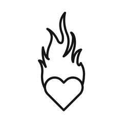 Passion icon Black line art vector logo