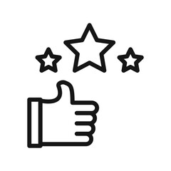 review icon Black line art vector logo