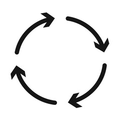 Synchronization icon (2) Black line art vector logo
