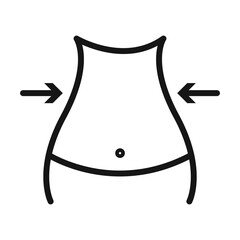 Weight loss icon (2) Black line art vector logo