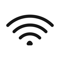 Wifi icon Black line art vector logo